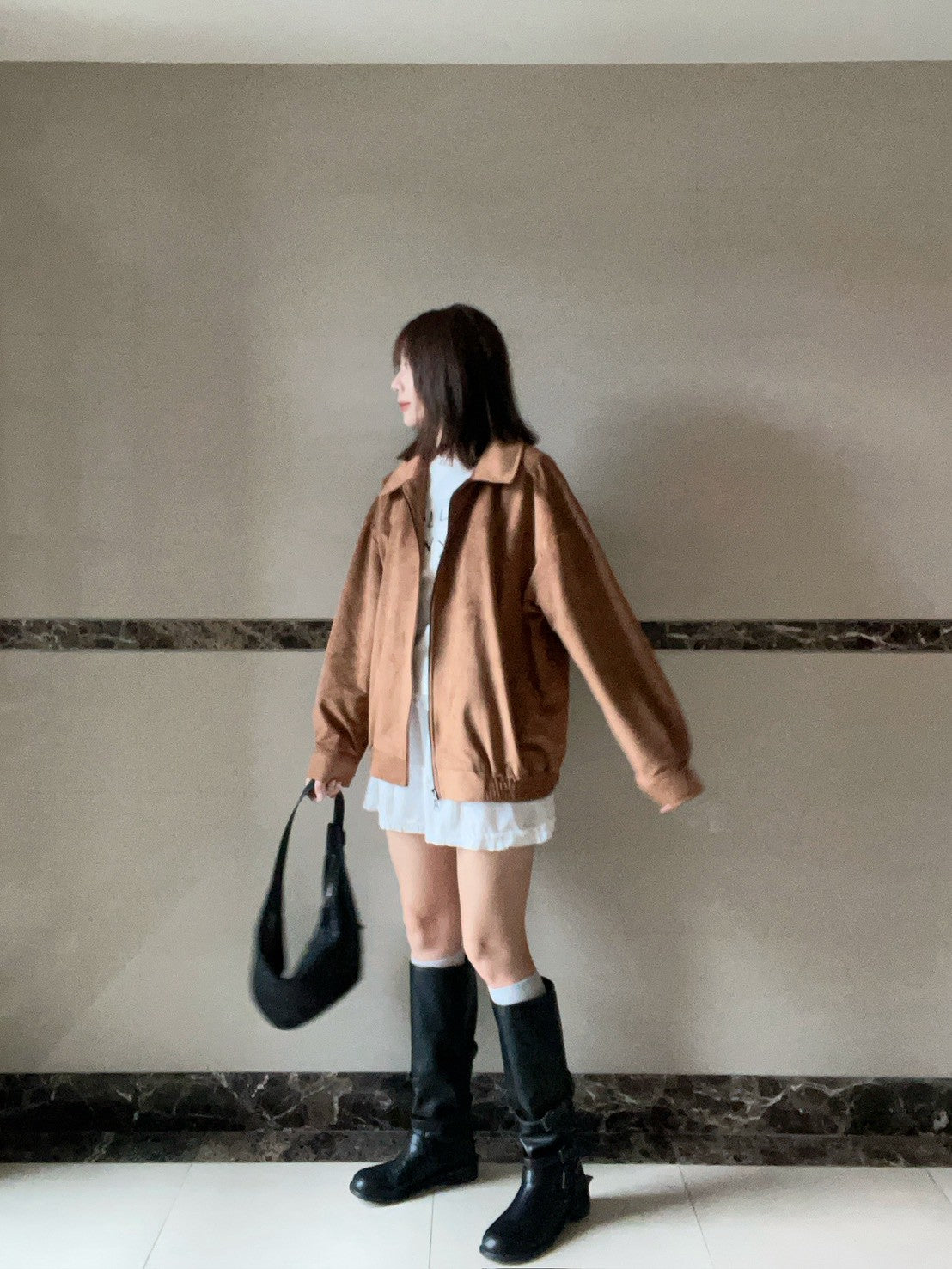 KS744 荷葉邊雪紡短褲裙