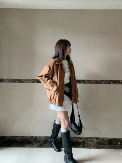 KS744 荷葉邊雪紡短褲裙