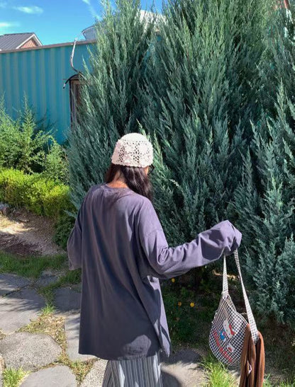 ST4523 圓領寬版素T