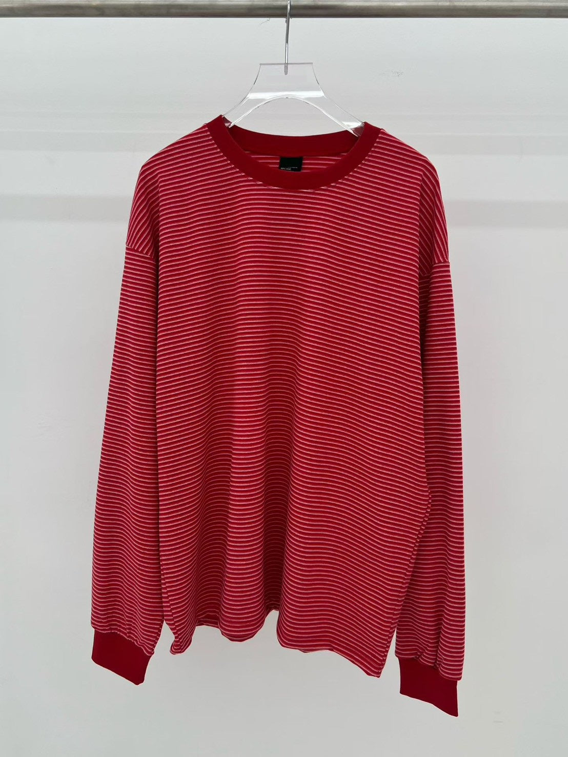 ST4521 圓領橫條寬版棉T