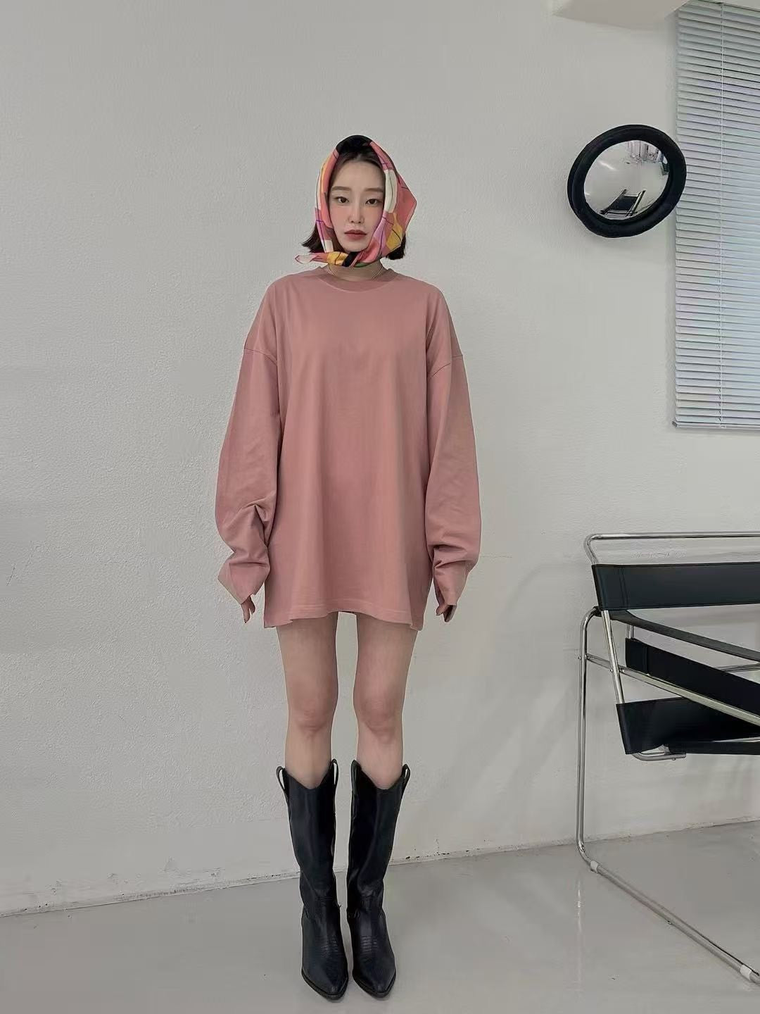 ST4523 圓領寬版素T