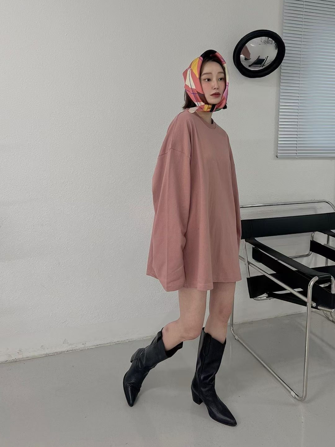 ST4523 圓領寬版素T