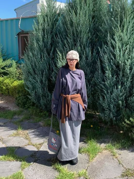 ST4523 圓領寬版素T