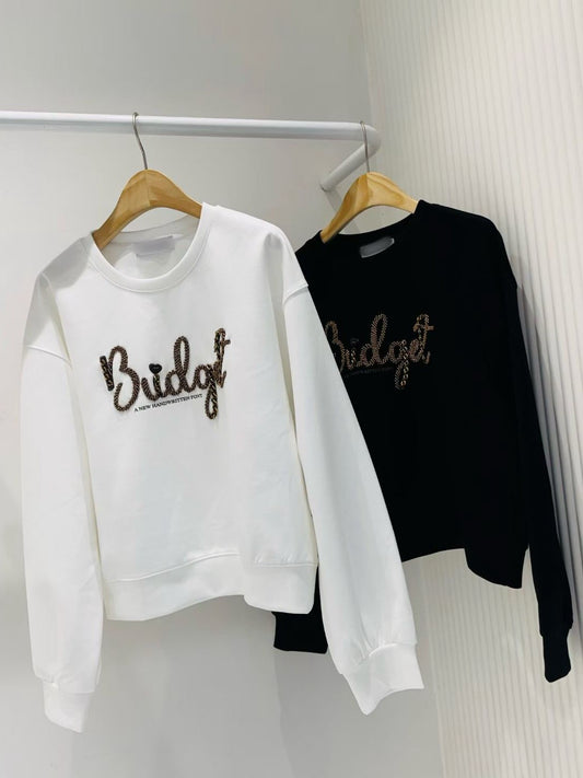 12B103 金屬鎖鏈字母合版衛衣