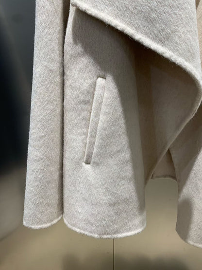 12C308 翻領羊絨手工短大衣(100%羊絨)