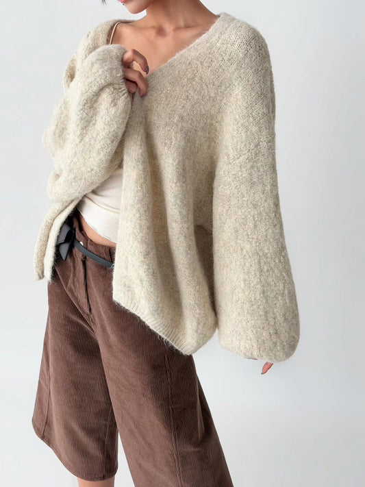 12C301 混色鬆弛感毛料罩衫