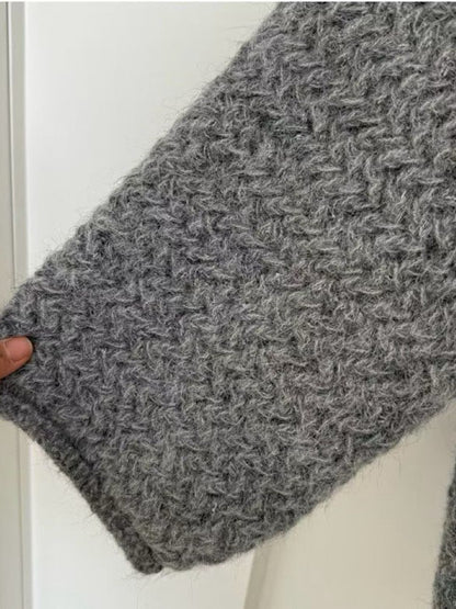 12C309 一字領鬆弛感毛衣(羊毛10%)