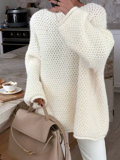 12C309 一字領鬆弛感毛衣(羊毛10%)