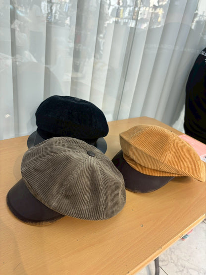 12C209 燈心絨報童帽
