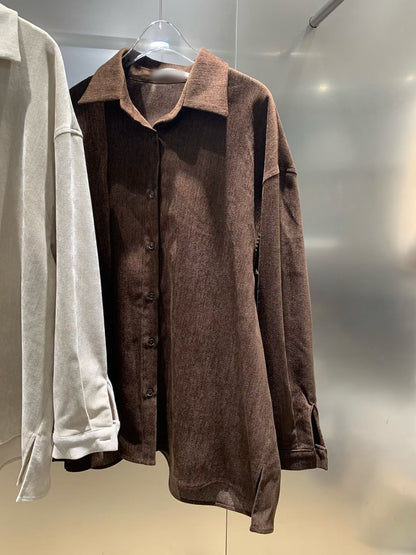 12C304 秋冬款挺料長版襯衫