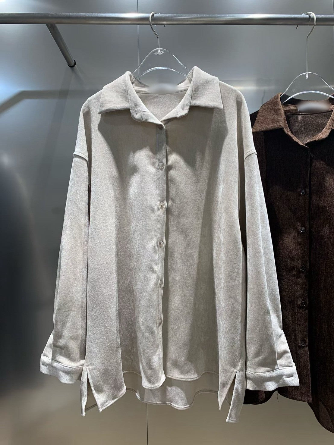 12C304 秋冬款挺料長版襯衫