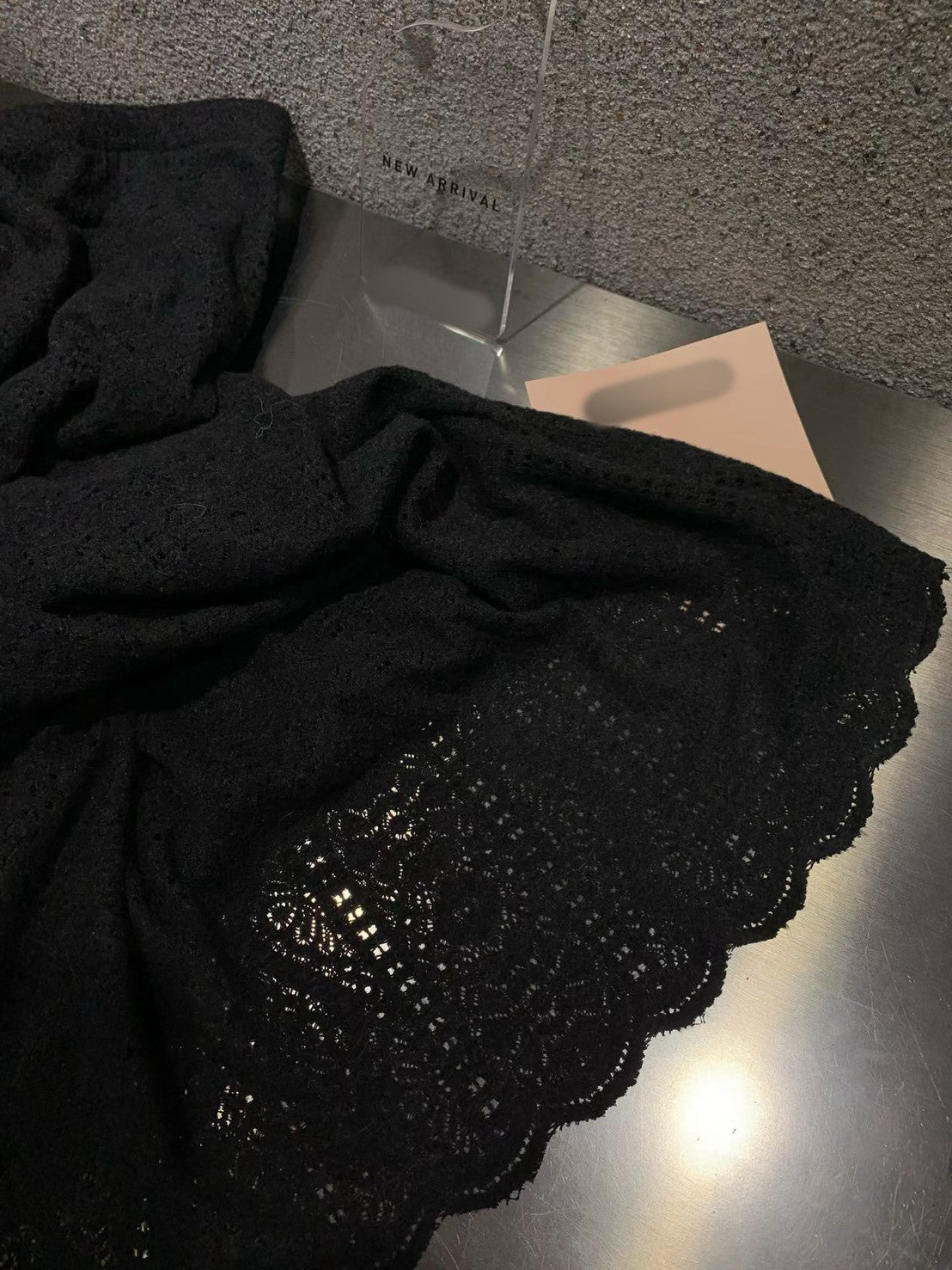 12C302 鬆緊腰蕾絲長裙