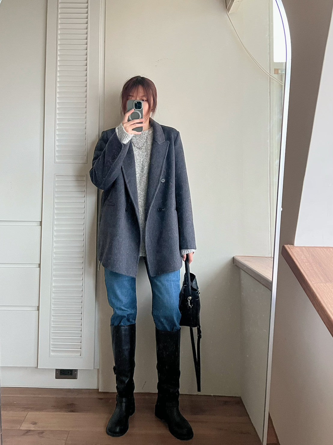 JL759 彈性直筒丹寧褲