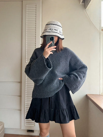 DS3512 下荷葉襯衫洋裝