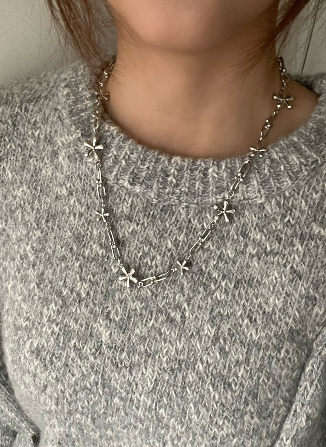 NC378 花朵中長款項鍊