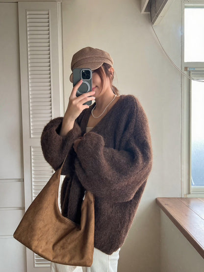 12C301 混色鬆弛感毛料罩衫