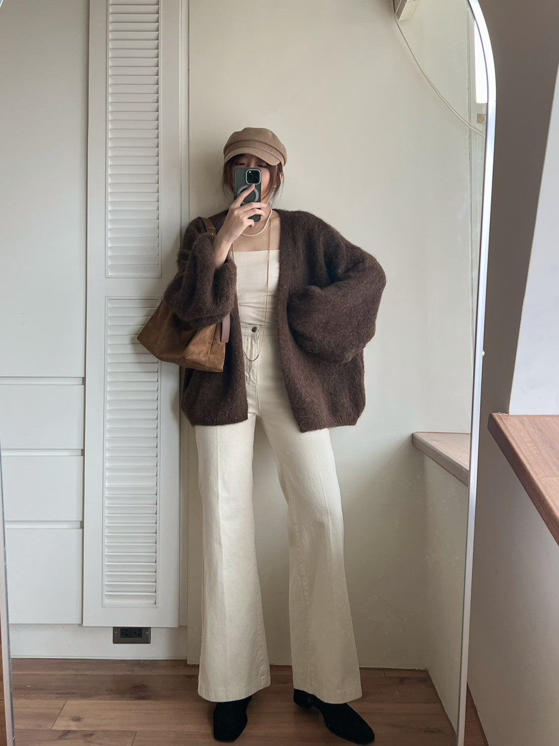 12C301 混色鬆弛感毛料罩衫