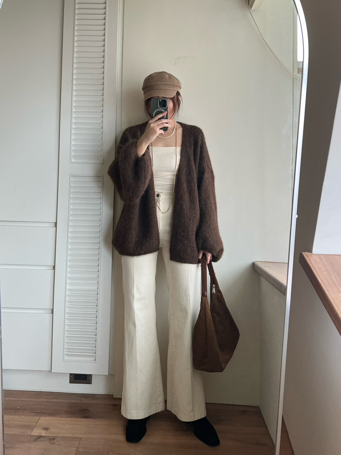 12C301 混色鬆弛感毛料罩衫