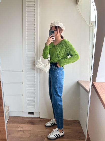 JL759 彈性直筒丹寧褲