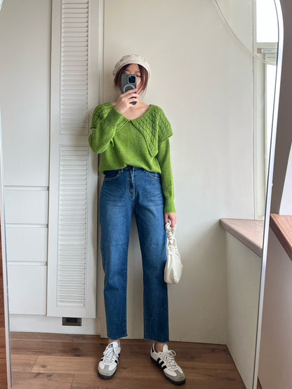 JL759 彈性直筒丹寧褲