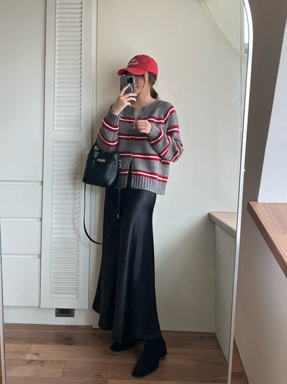 KL1045 珠光緞面長裙