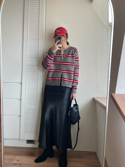 KL1045 珠光緞面長裙