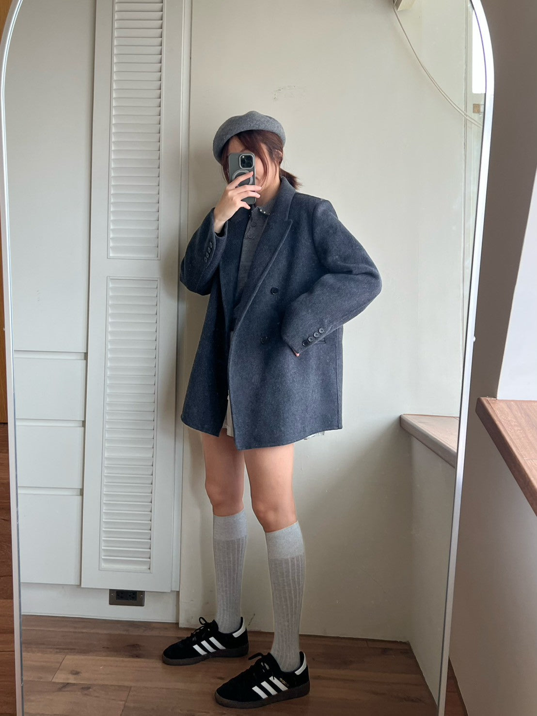 12A210 毛料長版西裝外套(40%羊毛)