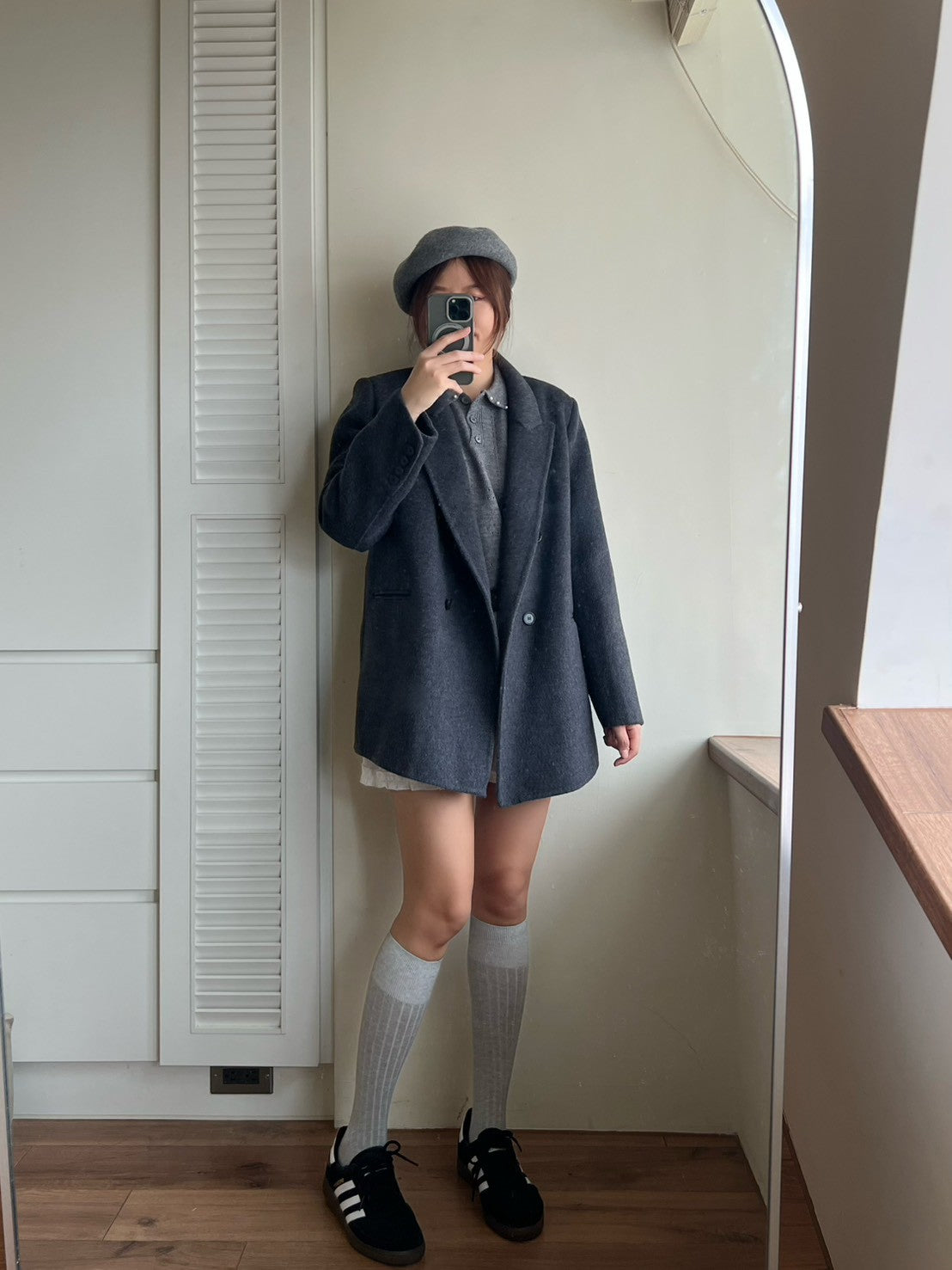 12A210 毛料長版西裝外套(40%羊毛)