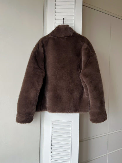 JK1879 翻領皮草外套