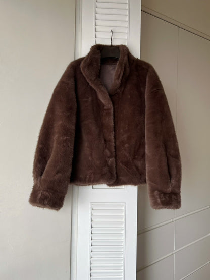 JK1879 翻領皮草外套