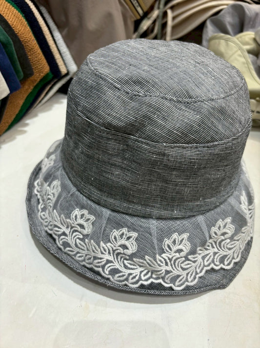 6D204 布蕾絲帽沿漁夫帽