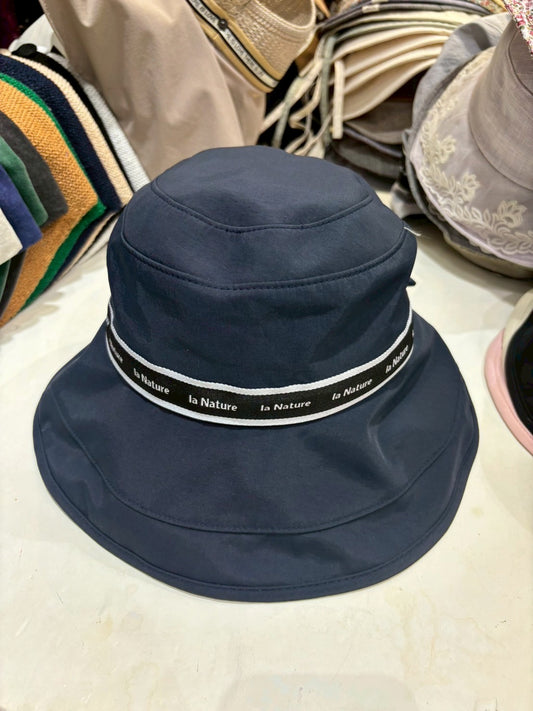 6D203 後蝴蝶結挺帽沿遮陽帽
