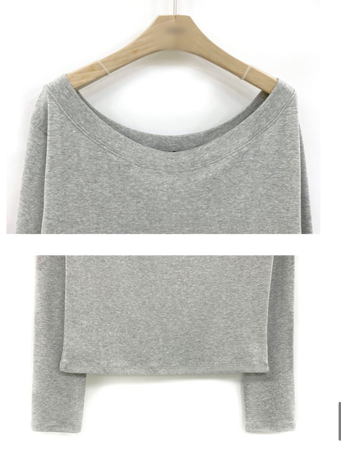 TS1769 大U領長袖棉T