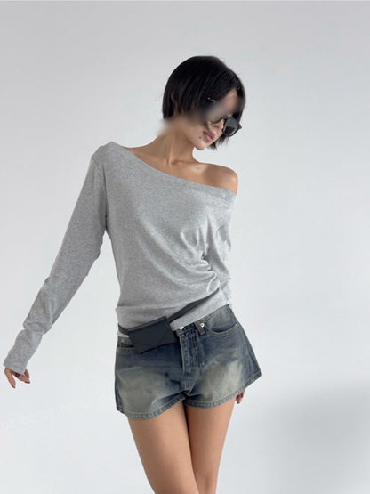 TS1769 大U領長袖棉T