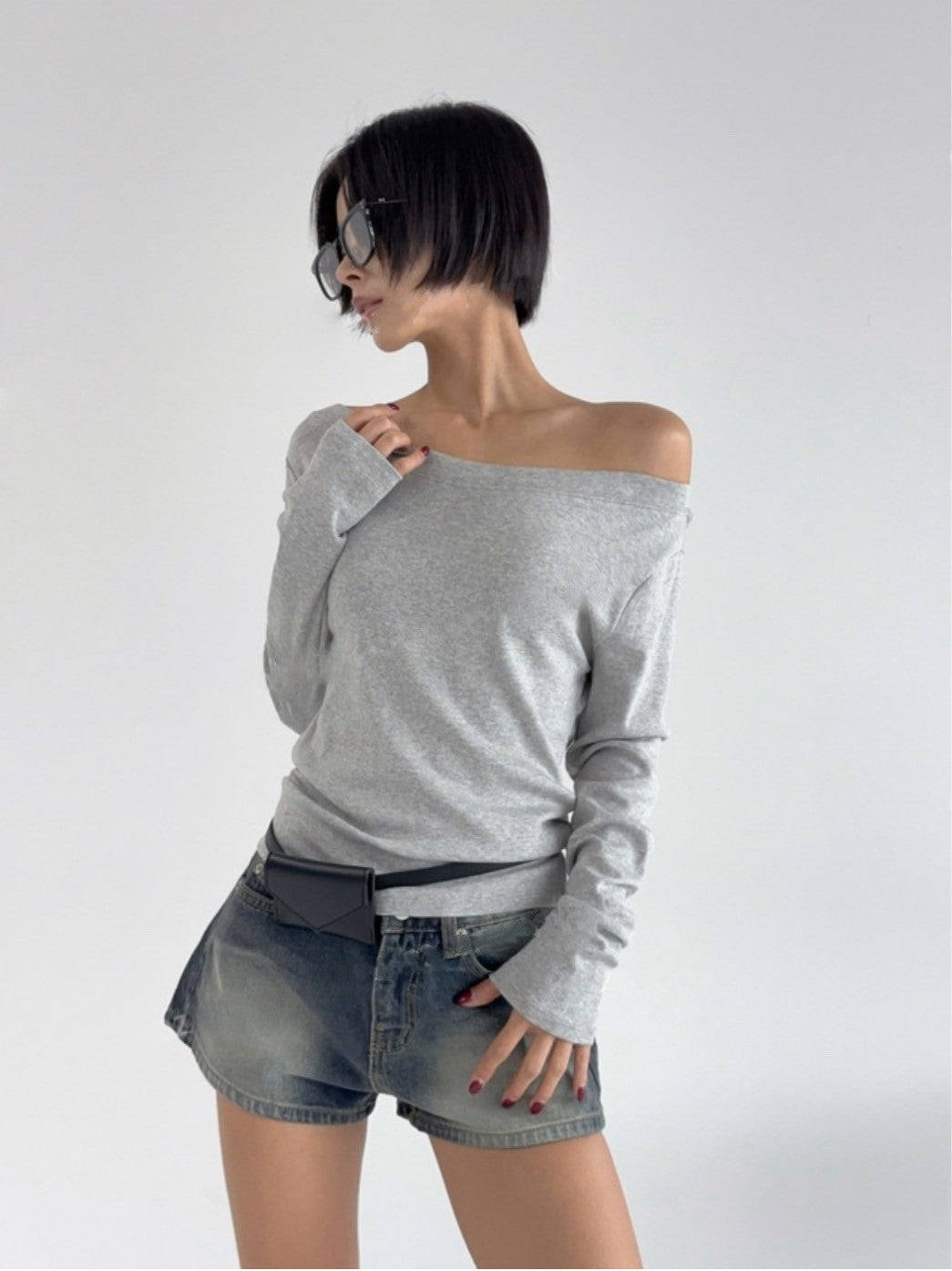 TS1769 大U領長袖棉T