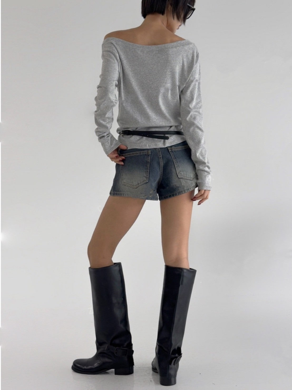 TS1769 大U領長袖棉T