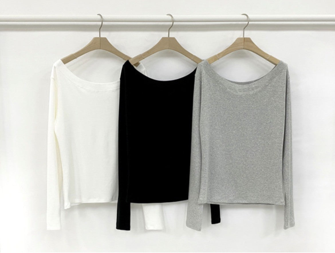 TS1769 大U領長袖棉T