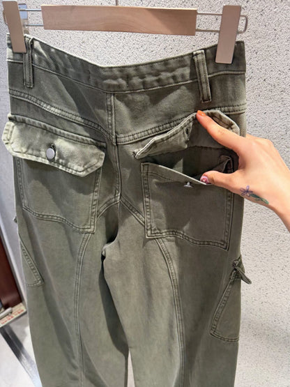 PL1001 工裝風長寬褲
