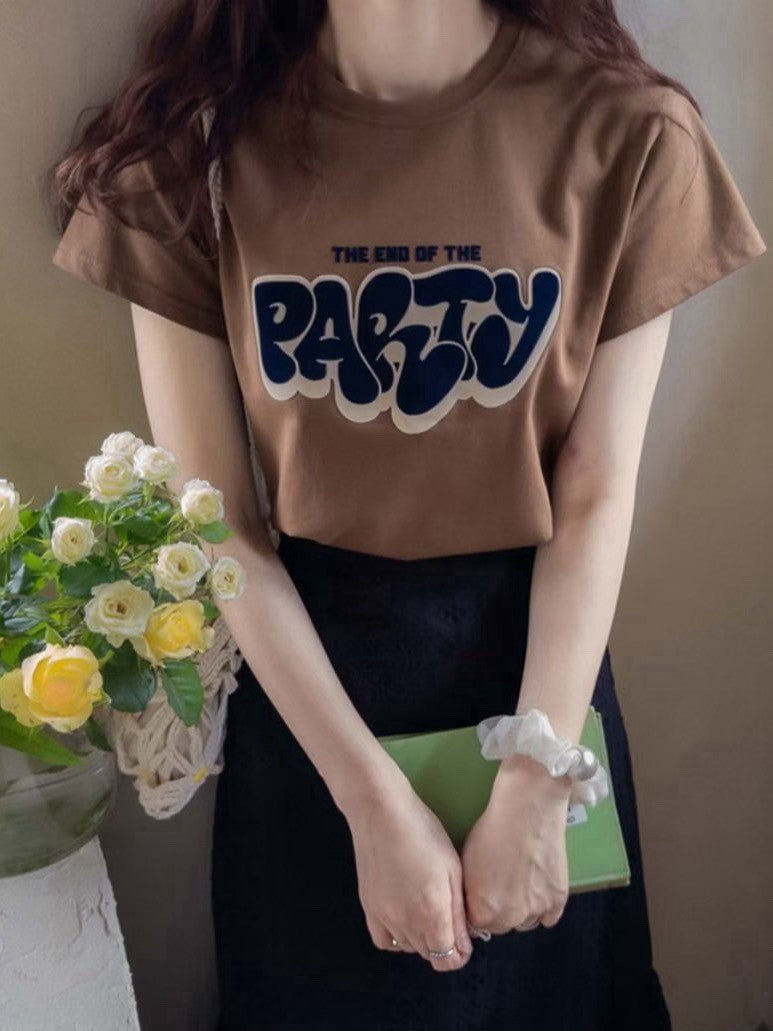 TS1022 PARTY合版棉短T