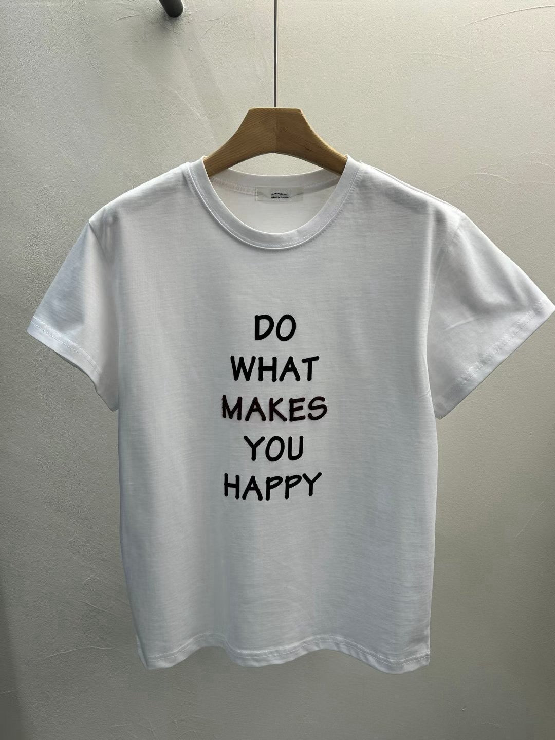 TS1021 HAPPY合版棉短T