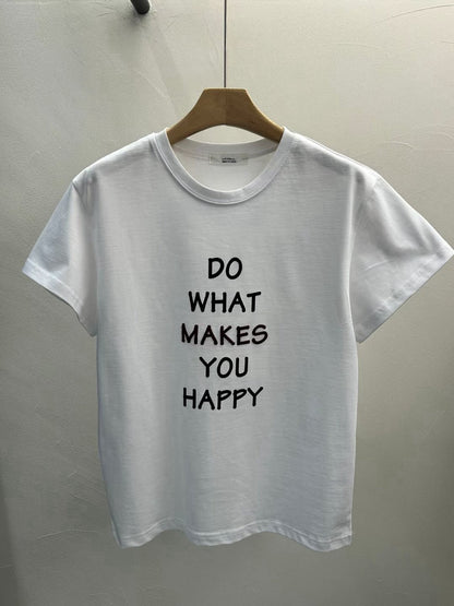 TS1021 HAPPY合版棉短T