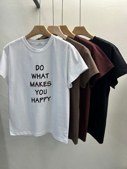 TS1021 HAPPY合版棉短T