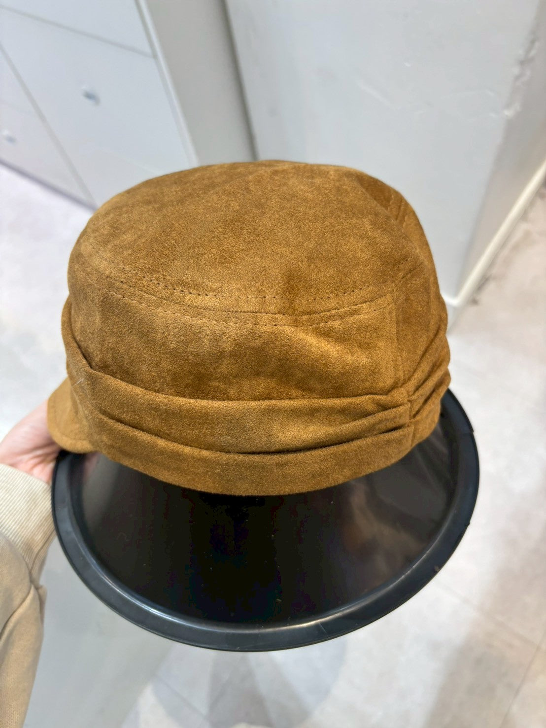 1C203 麂皮收折報童帽