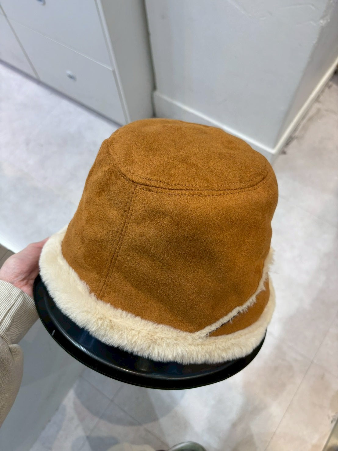 1C201 兩面戴麂皮內刷毛漁夫帽