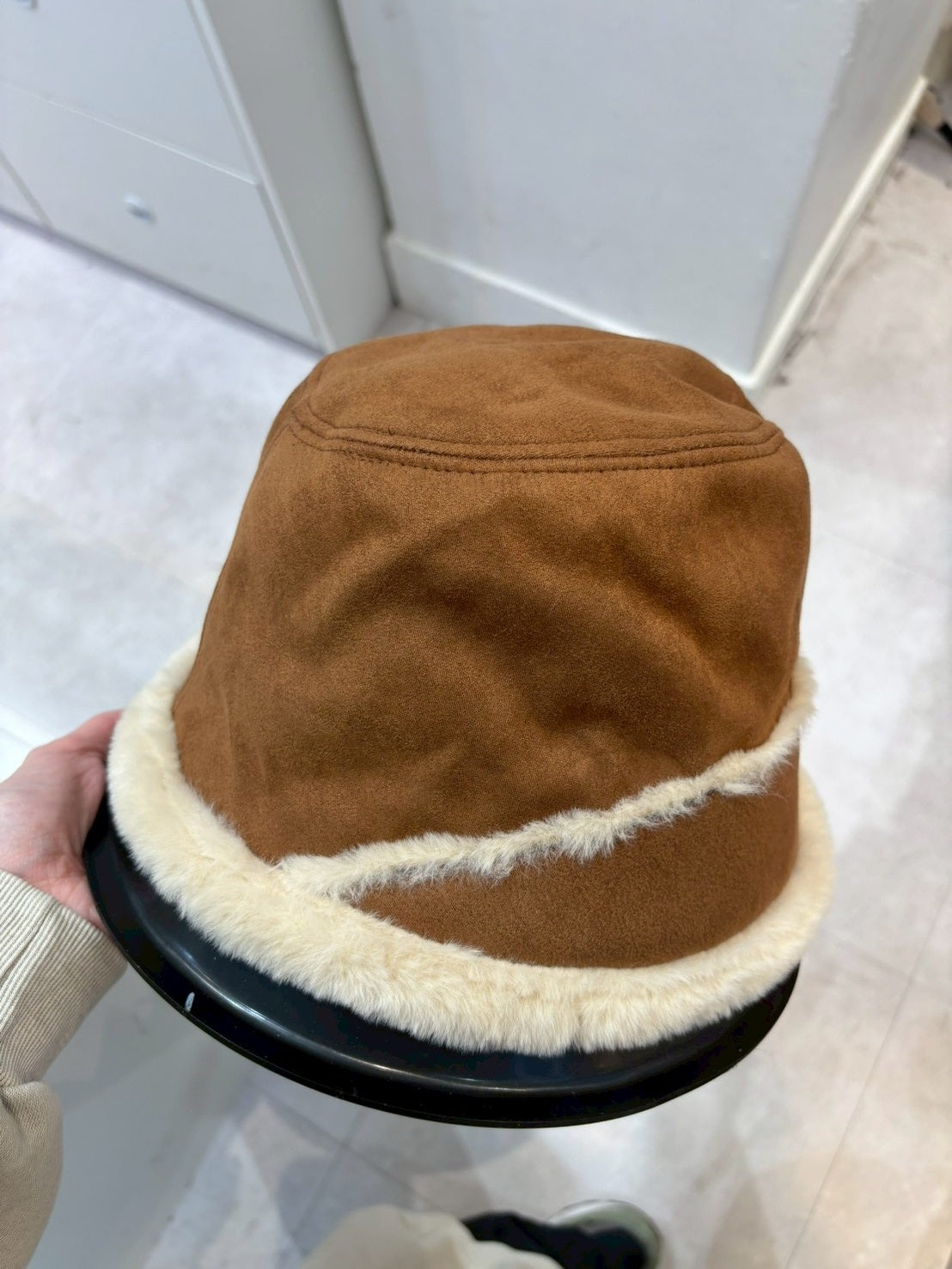 1C201 兩面戴麂皮內刷毛漁夫帽