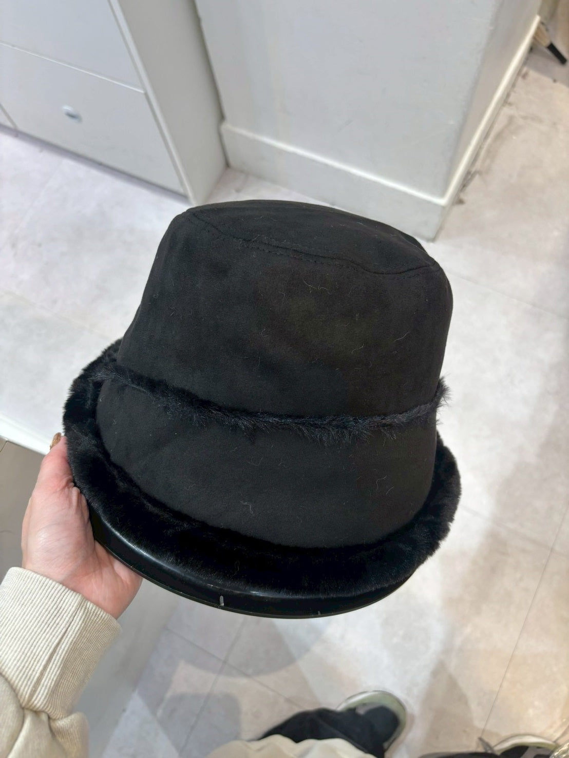 1C201 兩面戴麂皮內刷毛漁夫帽