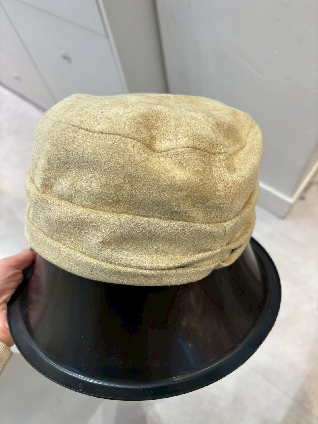 1C203 麂皮收折報童帽