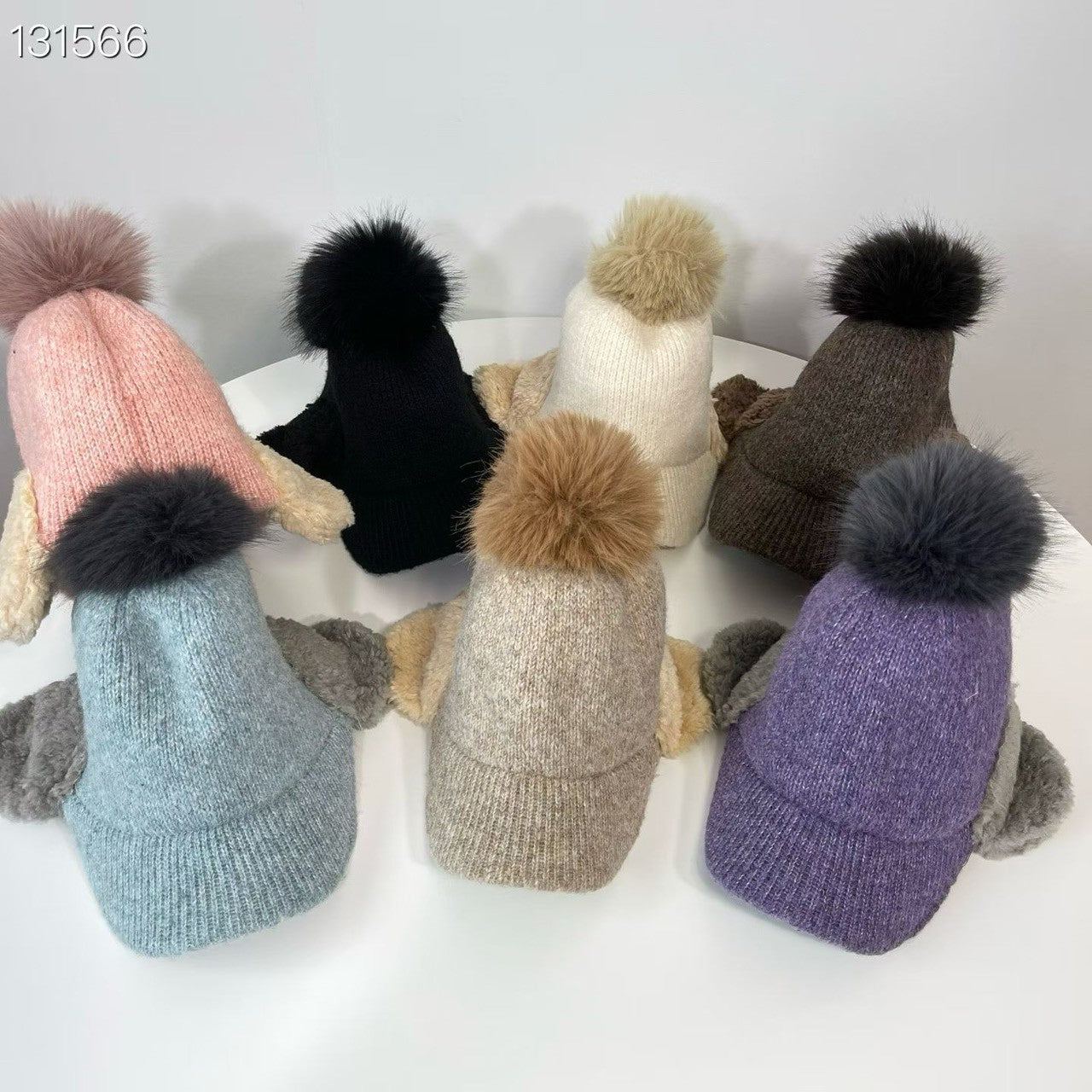 1C211 素色遮耳針織棒球帽