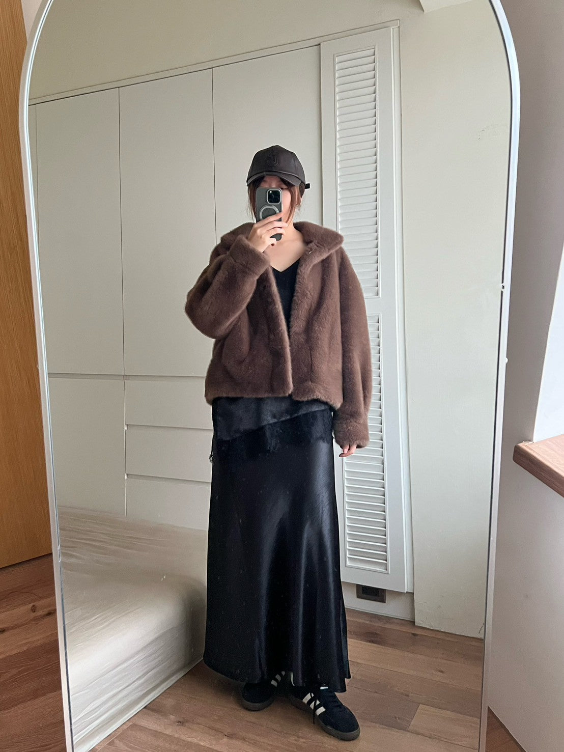 JK1879 翻領皮草外套