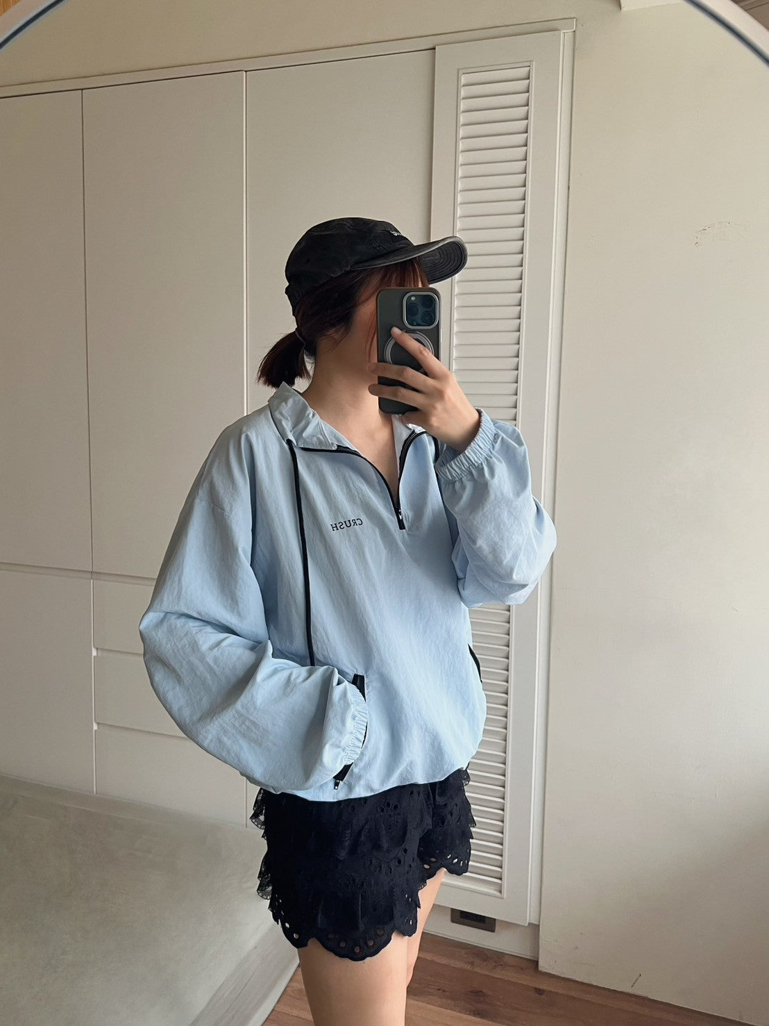 ST4531 降落傘布拉鏈立領上衣